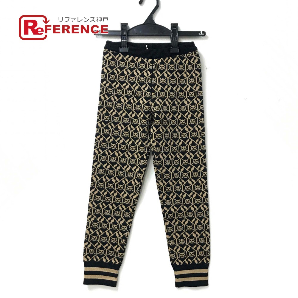 GUCCI グッチ 484340 ボトムス スカル デコレーションパターン パンツ コットン キッズ ベージュ×ブラック 未使用 【中古】 13,651円