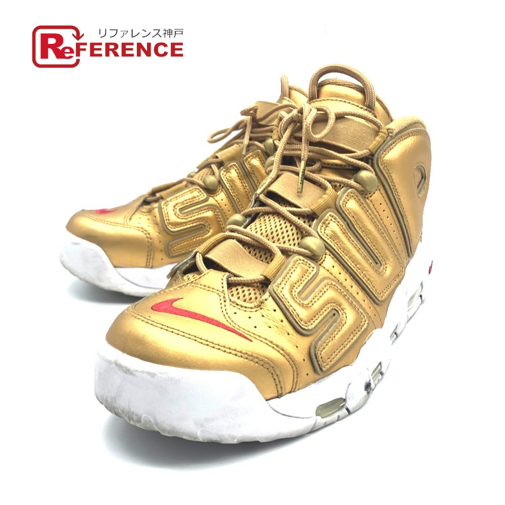 Nike ナイキ 700 モアテン Nike Supreme モアテン シュプテン Air More 700 リファレンス Uptempo Suptempo 国内正規品 スニーカー ゴールド メンズ 中古 ブランドショップ リファレンス 中古 金 白 Nike ナイキ スニーカー あす楽対応 送料無料