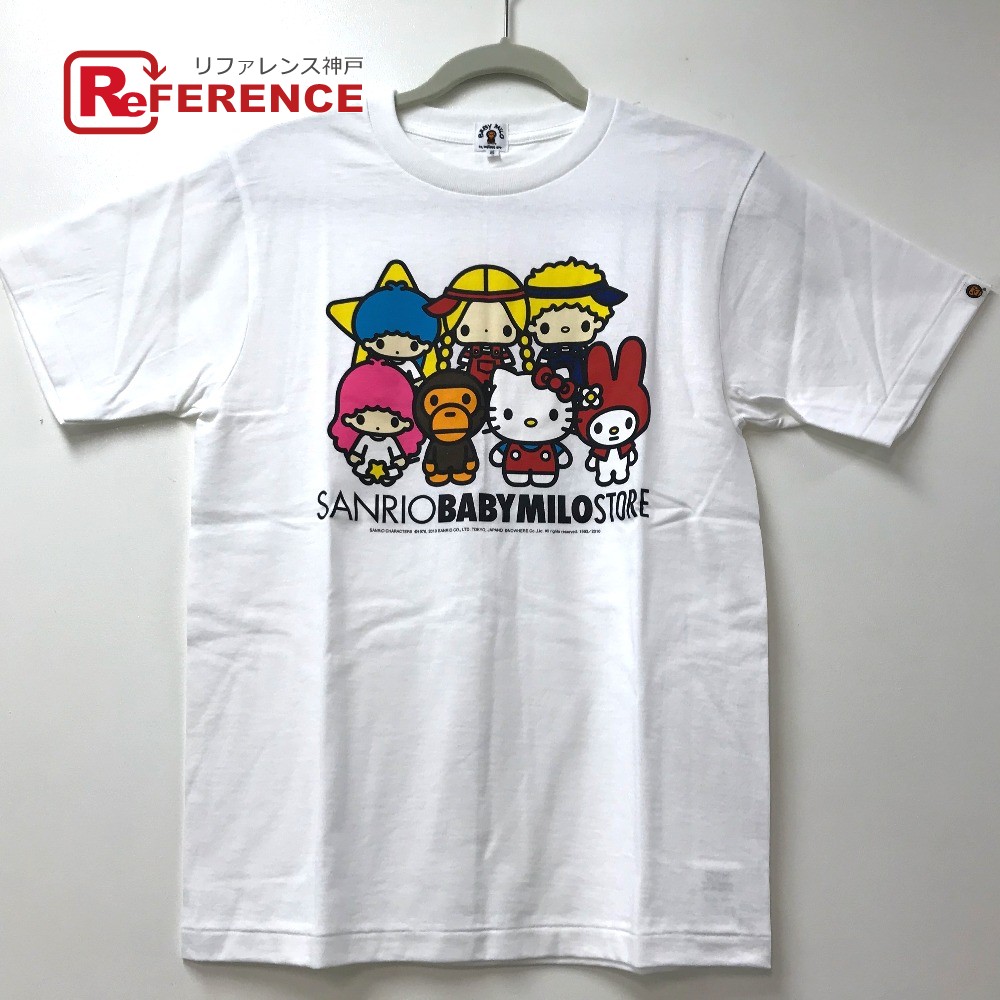 Tシャツ カットソー 最新のデザイン コットン 半袖ｔシャツ コラボ マイロ サンリオキャラクターズ Bape ベイプ アベイシングエイプ Ape Bathing A 中古 未使用 ホワイト ユニセックス Zivejgovivax Mk