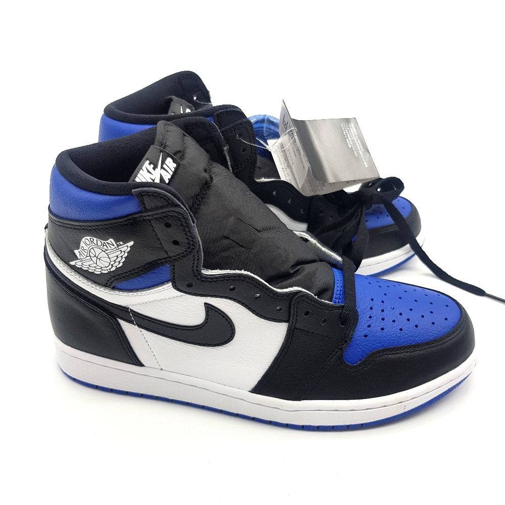 Nike ナイキ 5550 041 Air Jordan 1 Retro High Og Royal Toe エア ジョーダン 1 レトロ ハイ ロイヤル トゥ ハイカット シューズ 靴 スニーカー 革製 革 レザー 合成繊維 メンズ ブラック ブルー ホワイト