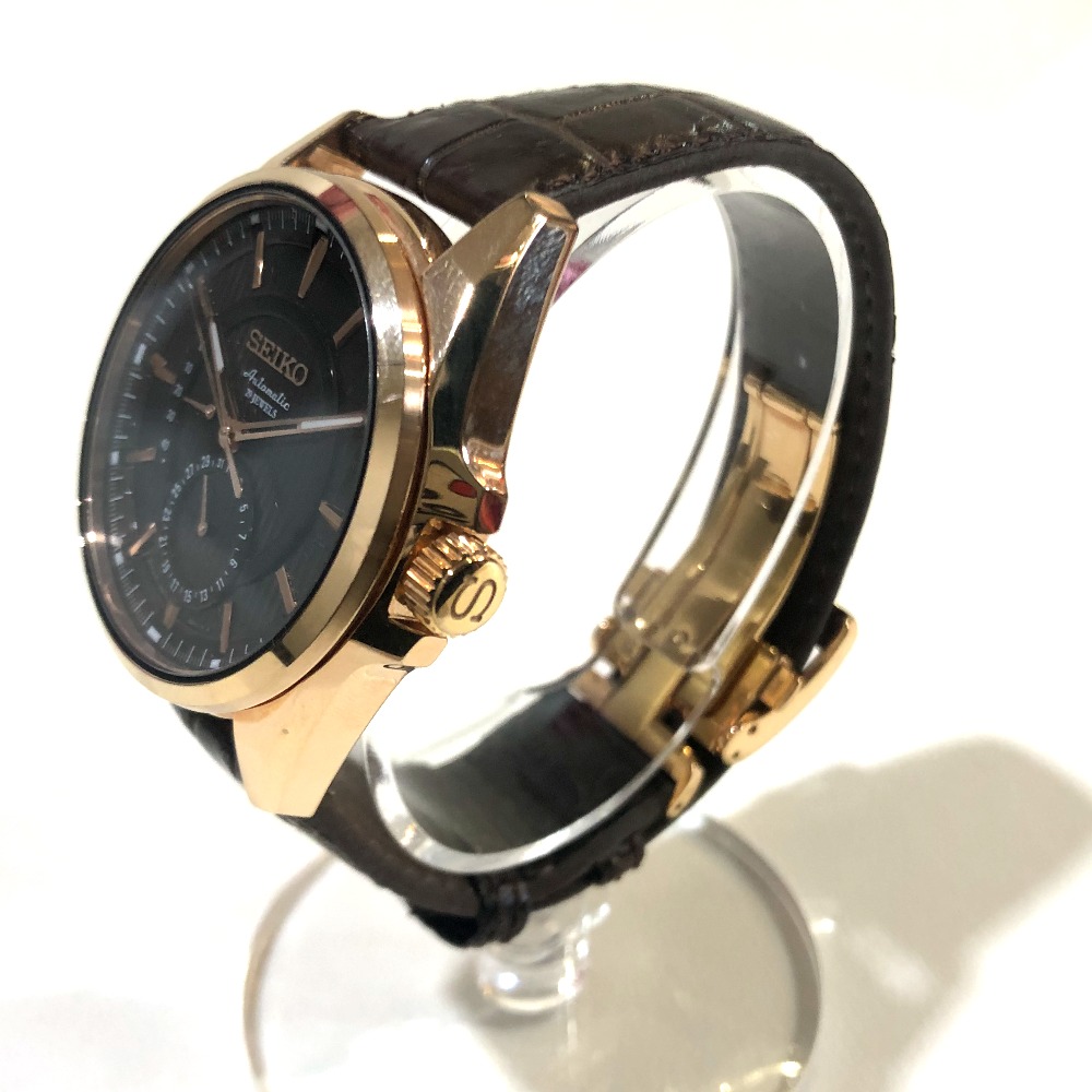 Seiko セイコー Sarw010 自動巻 裏スケ プレサージュ メンズ腕時計 腕時計 Gp 革 メンズ ゴールド 中古 Mgt Hosho Betsudaikohsan Co Jp