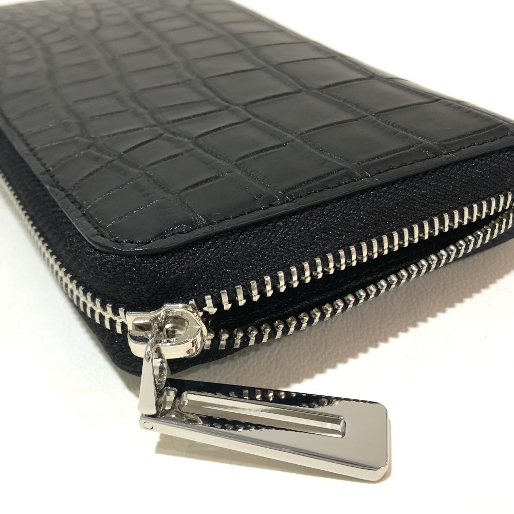 No メンズ財布 Brand No ノーブランド ラウンドファスナー ヘンローン社製 長財布 小銭入れあり メンズ クロコダイル メンズ ブラック 未使用 中古 ブランドショップ リファレンス 未使用 未使用 黒 財布 No Brand ノーブランド 長財布 小銭入れあり あす