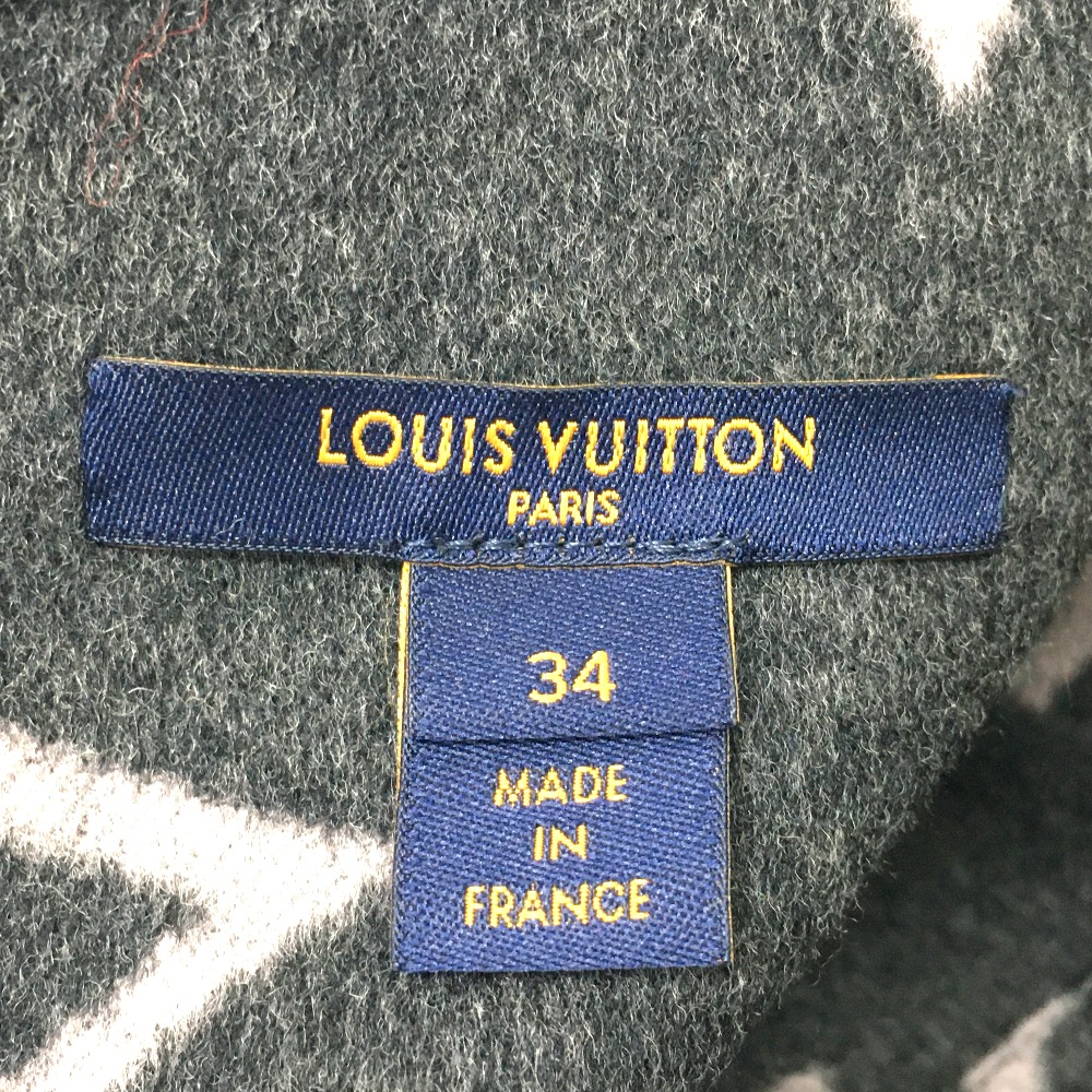 Louis Vuitton ルイヴィトン 1alb ドレスイン ウールシルクブレンド ウィズマクロモノグラム スリーブレスaライン スリーブレスドレス ワンピース ウール レディース グレー 未使用 中古 Mozago Com