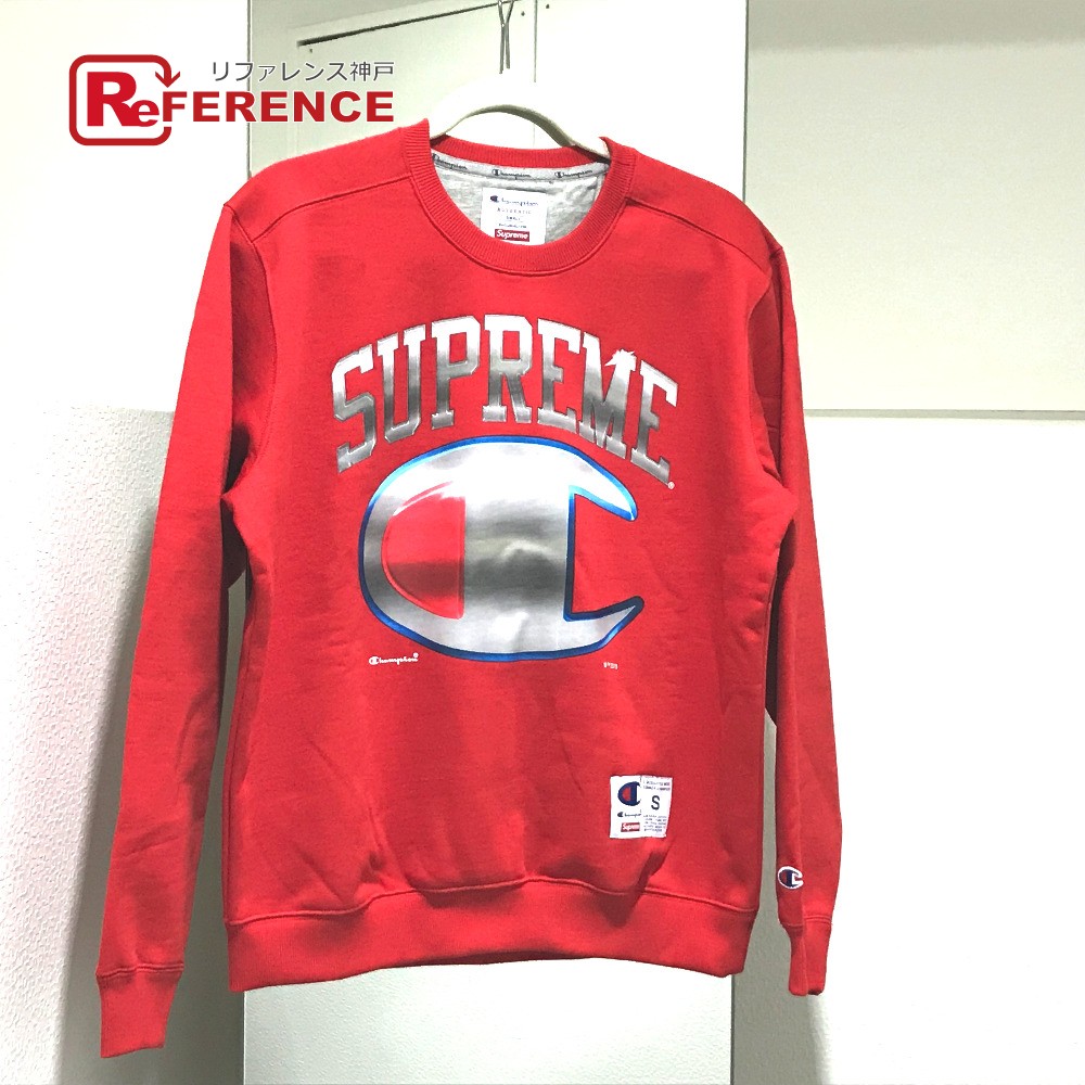 Supreme シュプリーム 19SS Supreme/Chanpion Chrome Crewneck ビッグロゴクルーネック スウェット 綿 メンズ レッド レッド 未使用 【中古】｜ブランドショップ　リファレンス