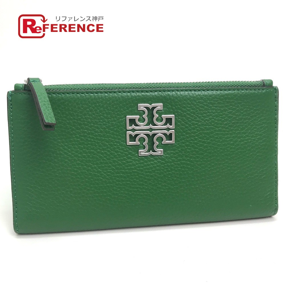 Tory Burch トリーバーチ 796 367 Britten Slim Envelop Wallet ダブルtロゴ 主任金入れ 小金入れあり なめし レディース Arugula グリーン色 新品同じよう 中古 新品同様 新品同様 クラッチ 緑 Tory Burch トリーバーチ 長財布 小銭入れあり あした造作無い対応 送料