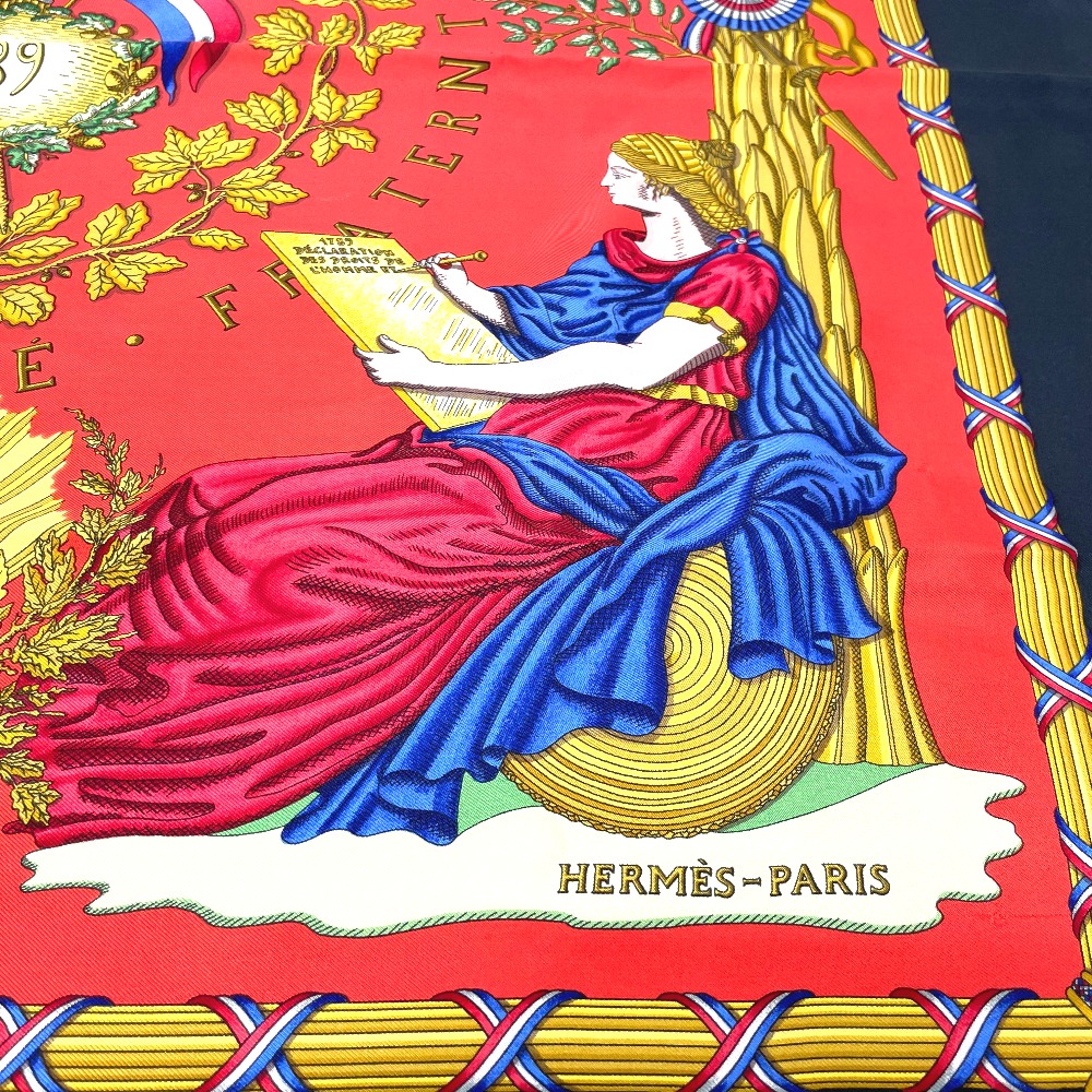 HERMES エルメス カレ90 EGALITE レディース スカーフ LIBERTE シルク