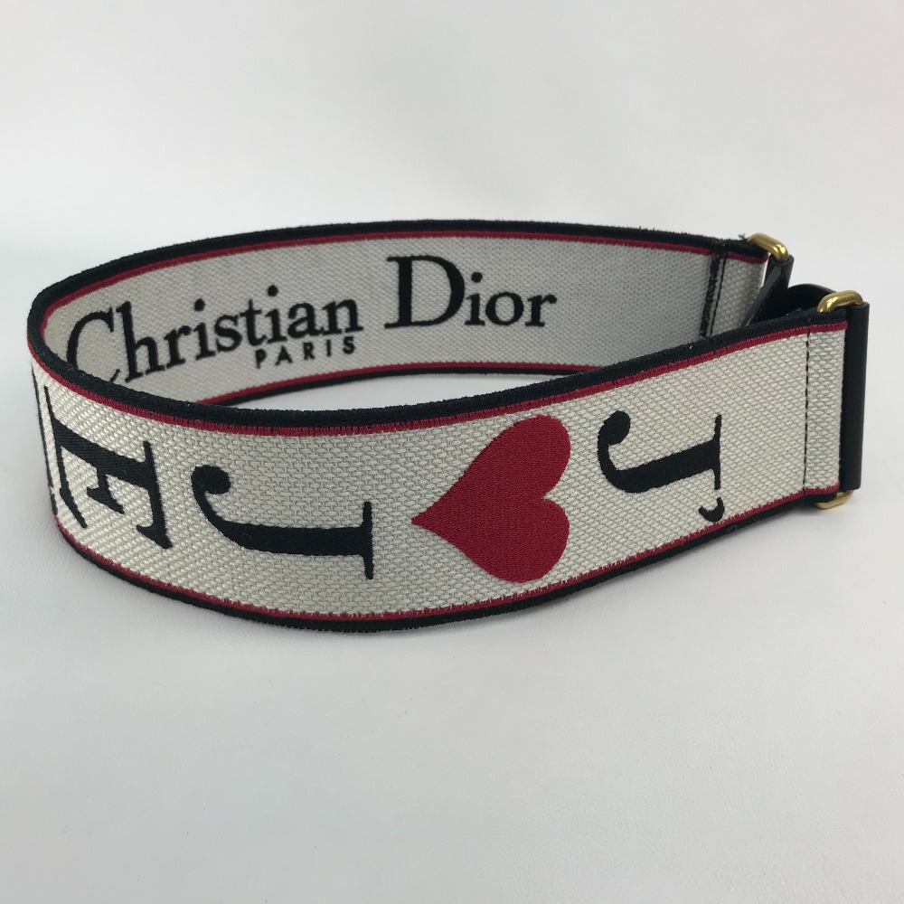 中古良品 アムール 中古 Dior Christian その他 ショルダーストラップ あす楽対応 Christian Cd ディオール ショルダーストラップ バッグ小物 クリスチャンディオール 送料無料 Dior クリスチャンディオール アムール Je T Aime ショルダーストラップ キャンバス