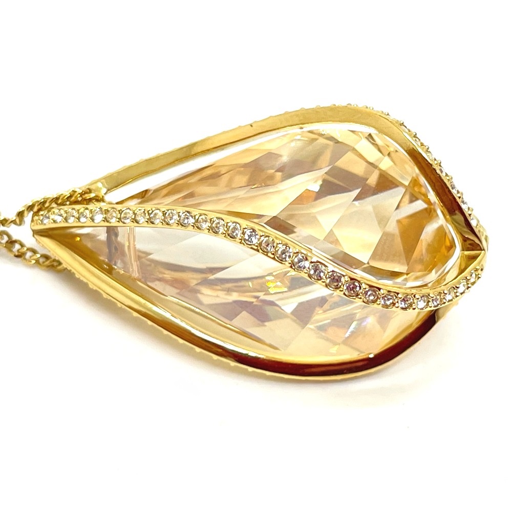 Swarovski スワロフスキー ティアドロップ クリスタル フックピアス ネックレス ピアス セット ネックレス ラインストーン レディース ゴールド 中古 Butlerchimneys Com