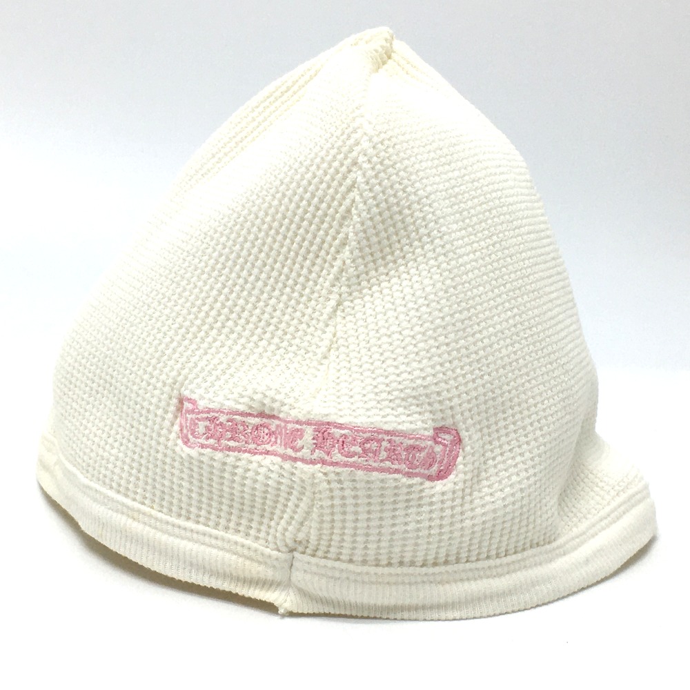 Chrome Hearts クロムハーツ サーマルv3 ビーニーキャップv3 ダガー ニット帽 コットン ユニセックス ホワイト ピンク 中古 Dwellingplaceint Org