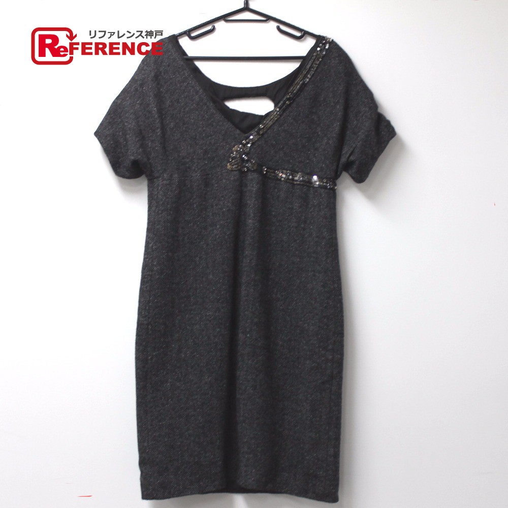 ALBERTA FERRETTI アルベルタフェレッティ ビジュー アパレル ワンピース スパンコール レディース グレー 【中古】｜ブランドショップ　リファレンス