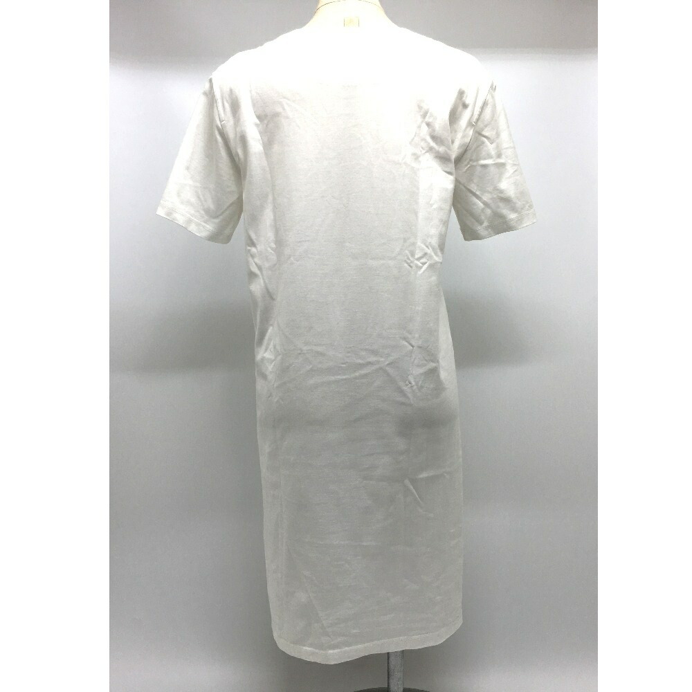 中古 Hermes 膝丈 美品 ブランド 白 おしゃれ 大人 Hermes 半袖ｔシャツ エルメス ワンピース あす楽対応 送料無料 Hermes エルメス シェーヌダンクル刺繍 マティルダ 膝丈 半袖ｔシャツ 21aw ワンピース コットン レディース ホワイト 中古 ブランドショップ