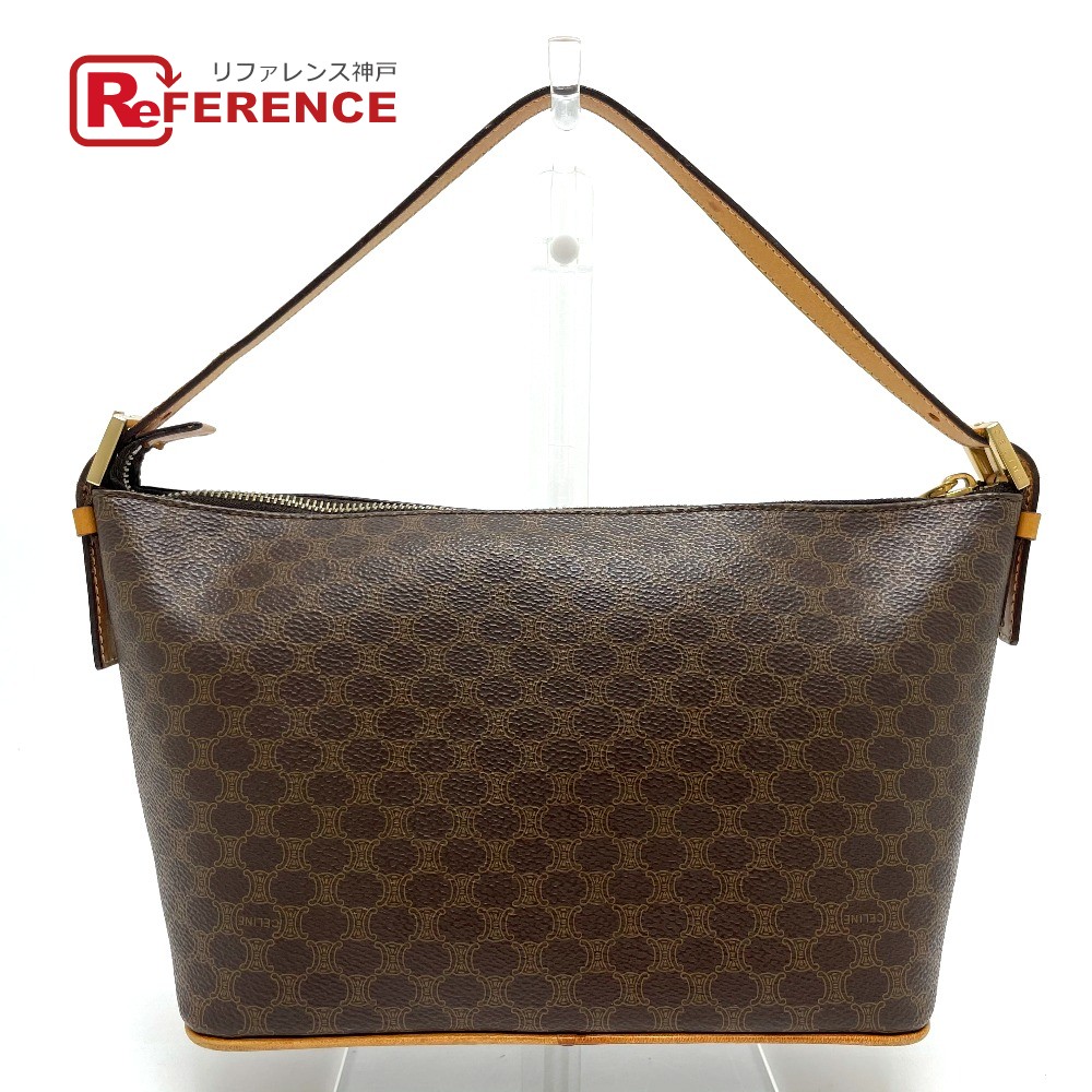 Celine セリーヌ マカダム ワンショルダー ショルダーバッグ Pvc 皮革 レディース 銅色 中古 Earthkitchen Ph