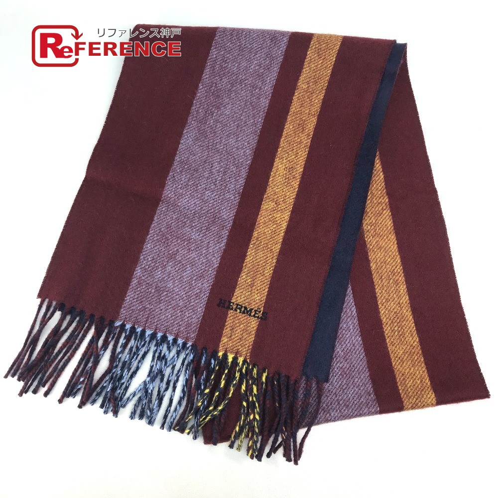 HERMES エルメス カシミヤマフラー【エブリン】 HERMES(エルメス) カシミヤマフラー ブラック｜【公式】カインドオル