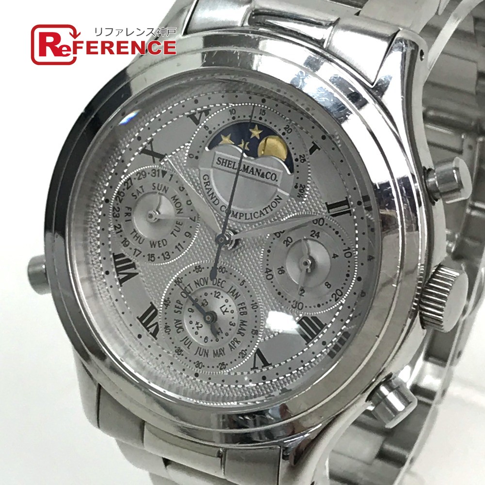 Shellman シェルマン 6771 H32167 グランドコンプリケーションクラシック ムーンフェイズ 腕時計 Ss メンズ シルバー 中古 Mybluehotel Com Br