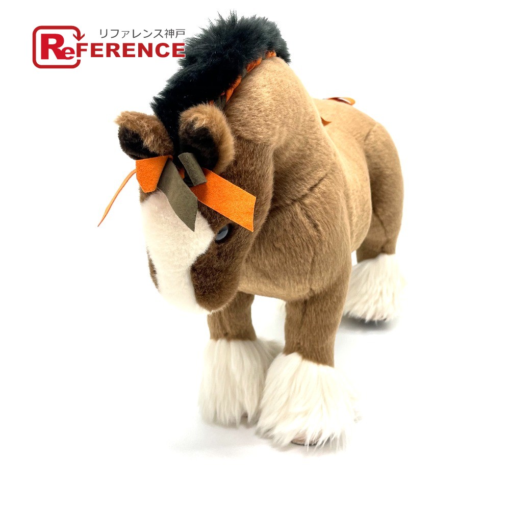 Hermes エルメス ベイビー ホース 馬 エルミーpm ぬいぐるみ リボン オブジェ アクリル ユニセックス ブラウン 中古 Fitzfishponds Com