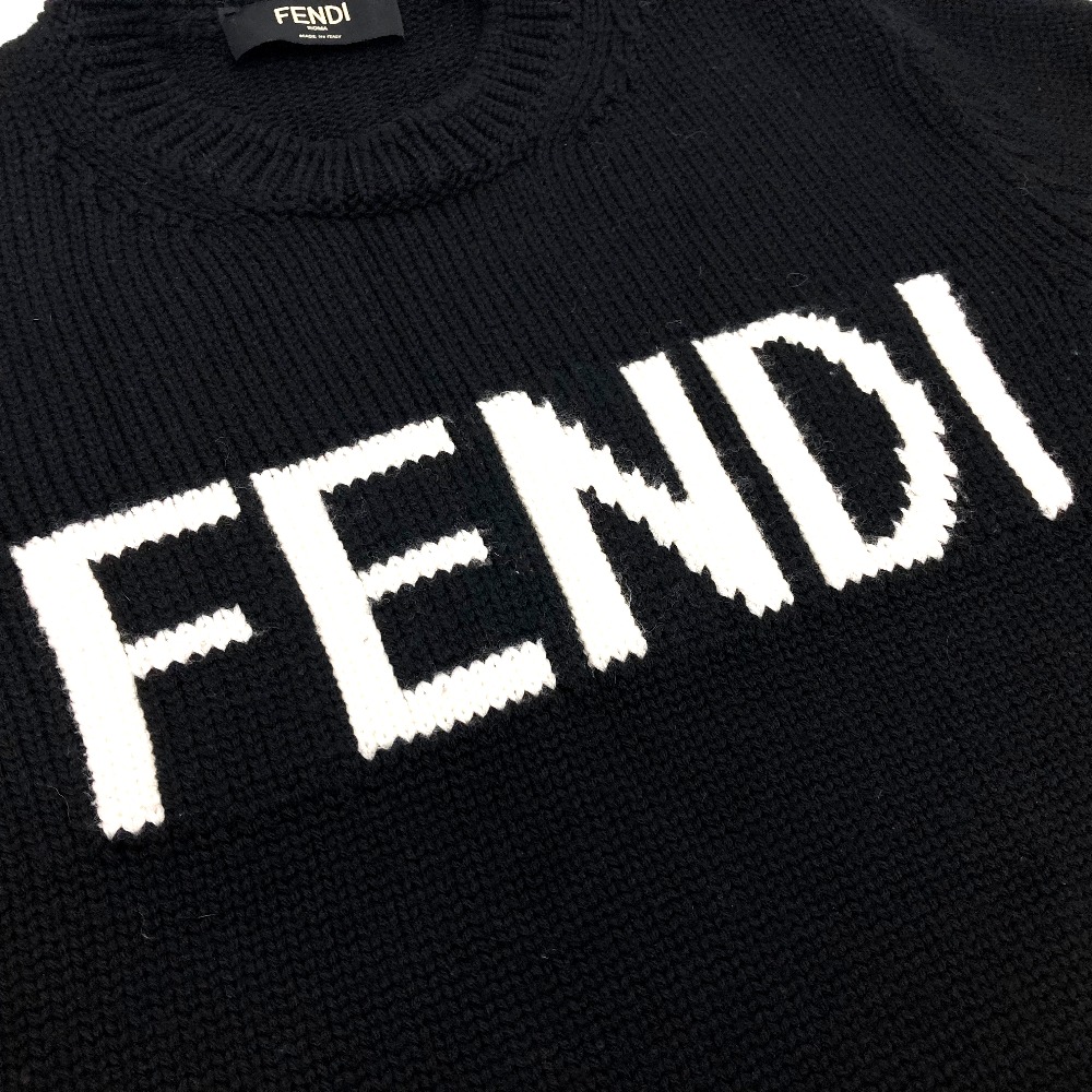 ≪超目玉☆12月≫ FENDI フェンディ FZZ387 フロントロゴ クルーネック