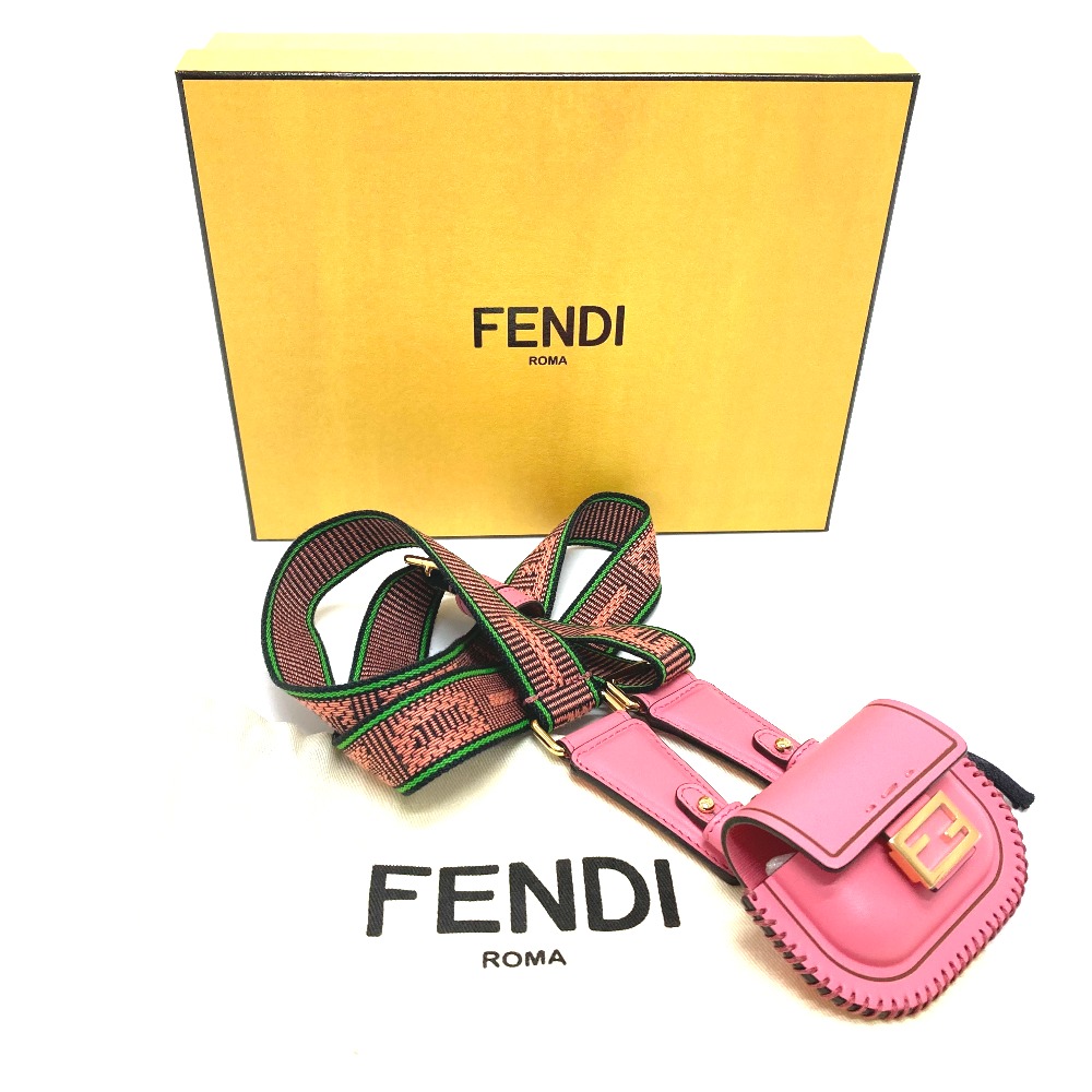 正規取扱店 Fendi フェンディ 7ar946 Ff Picoバゲットバッグ 小物入れ レザー レディース ピンク 未使用 Fucoa Cl