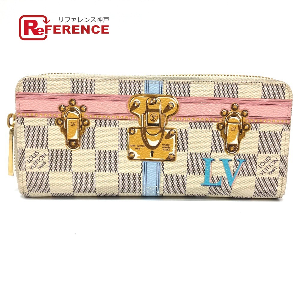 LOUIS VUITTON ルイヴィトン  N60109 ダミエ アズ―ル サマートランクコレクション ポルトフォイユ クレマンス 長紙入れ ダミエアズールキャンバス  レディース 白いこと 【中古】