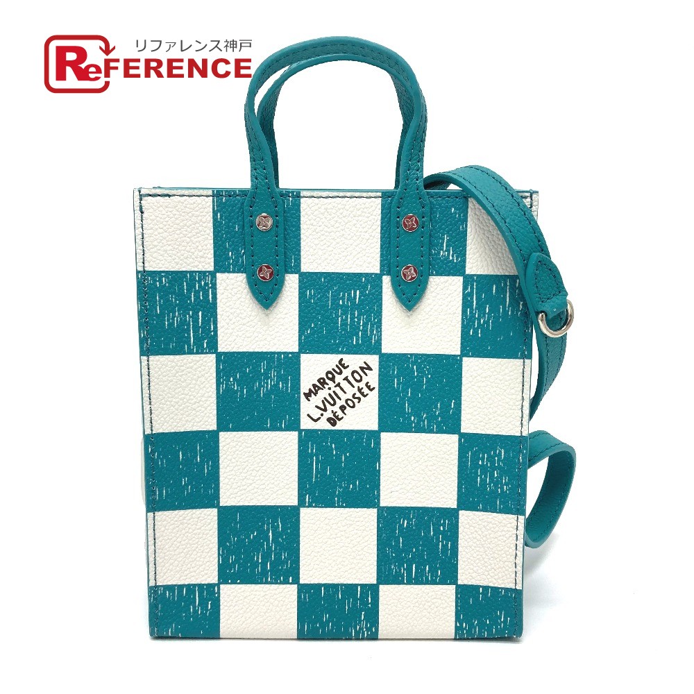 LOUIS VUITTON ルイヴィトン N60495 ダミエチェッカーボード サックプラＸＳ カバン 2WAYバッグ ハンドバッグ 縦型 ショルダーバッグ レザー レディース ターコイズ ブルー系 未使用 【中古】｜ブランドショップ　リファレンス