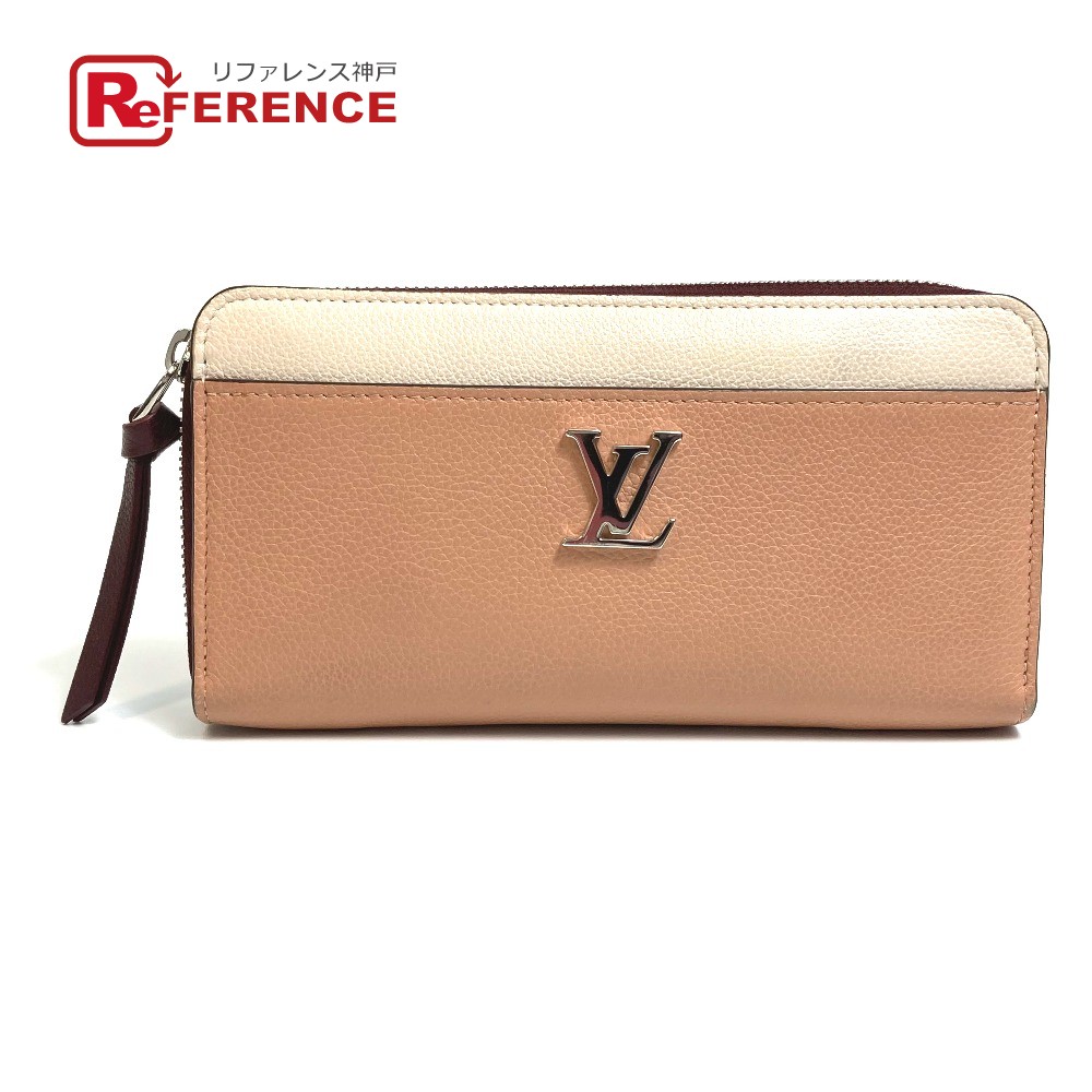 LOUIS VUITTON ルイヴィトン  M67540 ジッピー・ロックミー 長紙入れ なめし革  レディース ローズソワクオーツ オレンジ色ベージュ系 【中古】