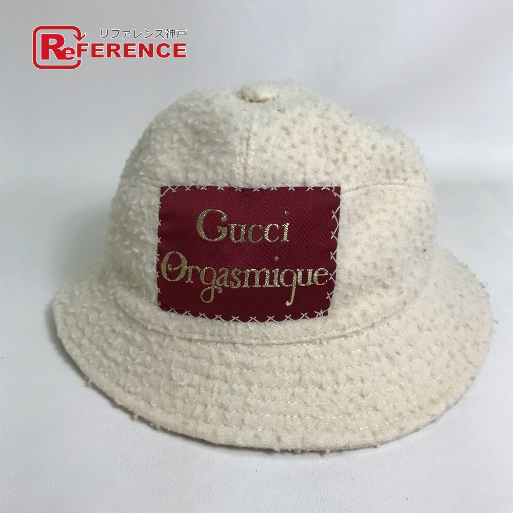 【SALE／66%OFF】 売れ筋ランキング GUCCI グッチ Gucci Orgasmique バケットハット 帽子 ウール ベージュ ユニセックス コットン