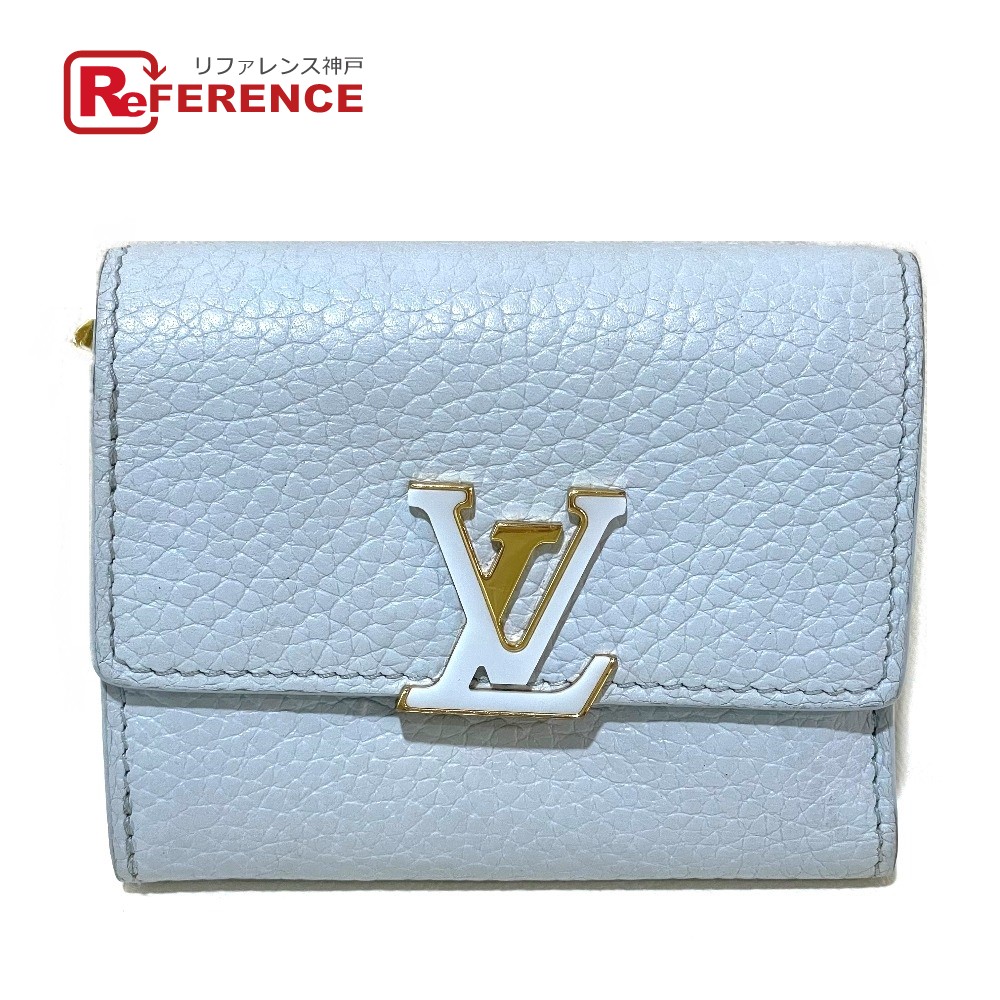 LOUIS VUITTON ルイヴィトン  M69061 日本押さえる ポルトフォイユ カプシーヌXS コンパクトウォレット 3つ折り紙入れ トリヨンレザー  レディース ブルーオランプ 【中古】