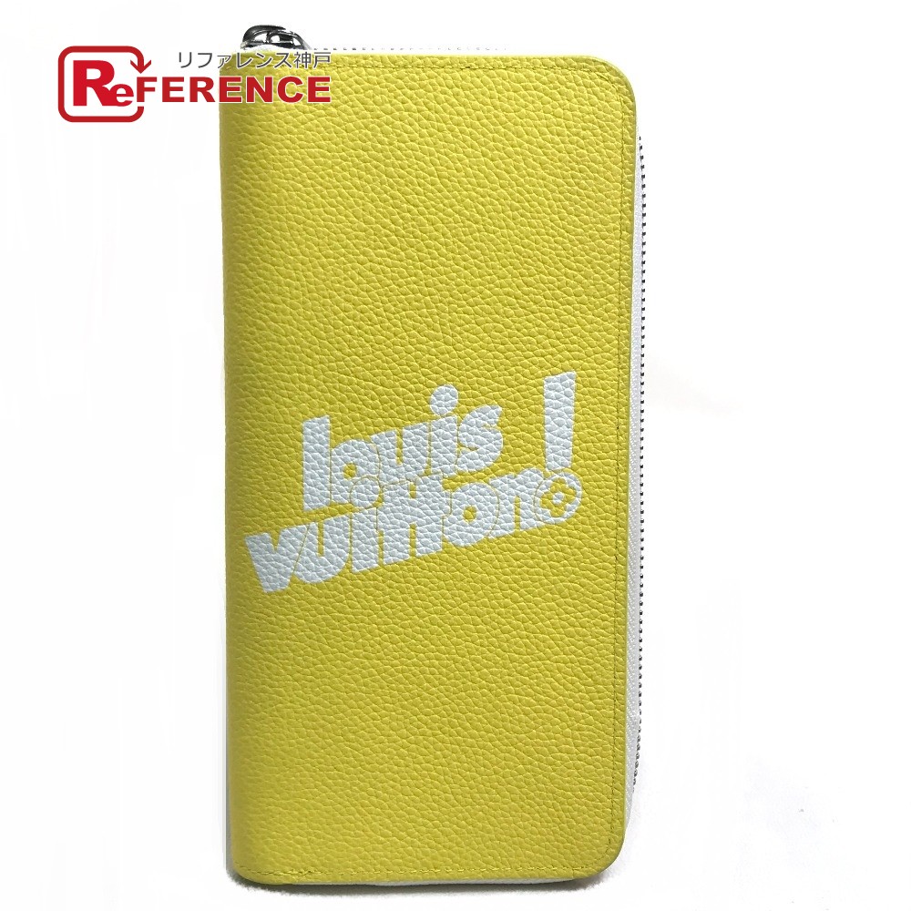 LOUIS VUITTON ルイヴィトン M80852 ロゴ ジッピーウォレット ヴェルティカル エブリデイLV 長財布 トリヨンレザー メンズ イエロー 【中古】｜ブランドショップ　リファレンス