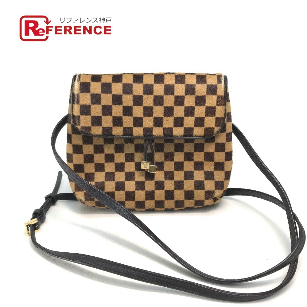 LOUIS VUITTON ルイヴィトン M92130 ダミエソバージュ ガゼル カバン ポシェット ショルダーバッグ ハラコ/レザー レディース ブラウン 【中古】|ブランドショップ リファレンス