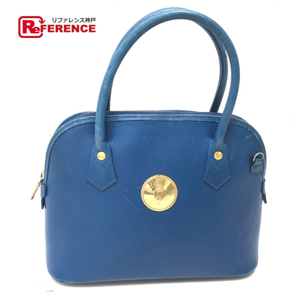 MCM エムシーエム ロゴ金具 2WAY ショルダーバッグ ハンドバッグ レザー レディース ブルー ブルー 【中古】 11,644円