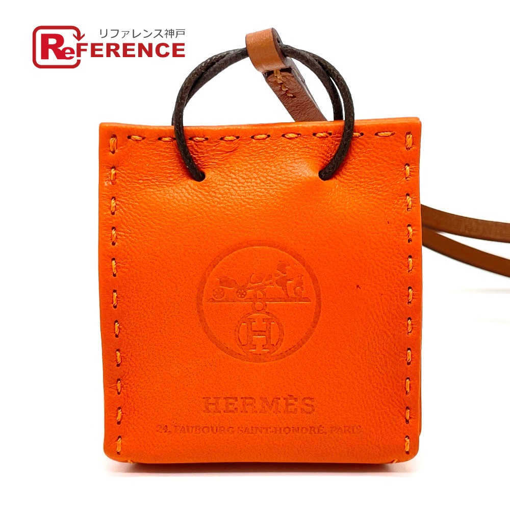 値下げエルメス ショッパーチャーム　オレンジ HERMES オレンジ ショッパー チャーム 新品