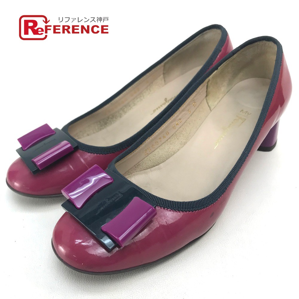 楽天市場】フェラガモ ラバーシューズ ヴァラ ロゴ 6 約23.5cm