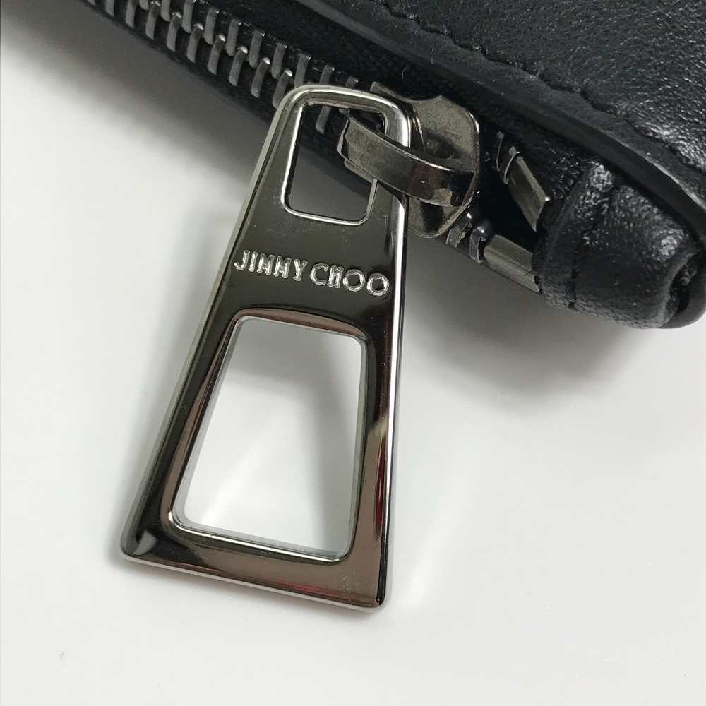 JIMMY CHOO ジミーチュウ ホワイト×ブラック セカンドバッグ クラッチ