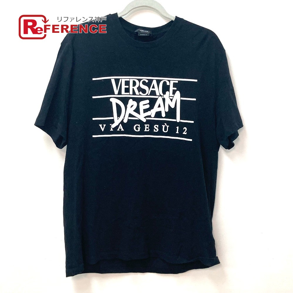 Versace【ドッグTシャツ☆ブラック/ホワイト】関税送料込 90_E74HAHT01-