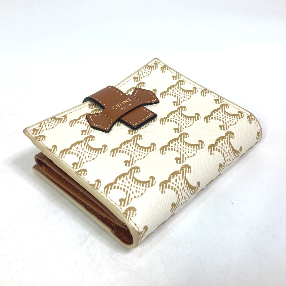 CELINE セリーヌ マカダム トリオンフ 総柄 2つ折り財布 PVC レザー