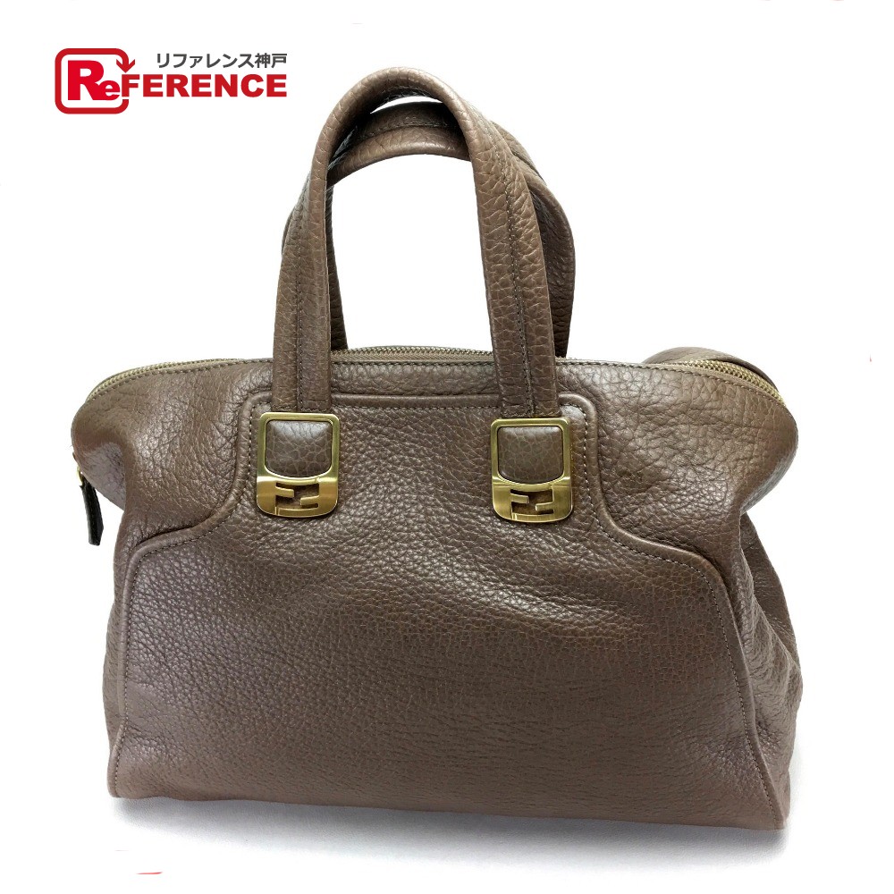 FENDI レザーハンドバッグ　ブラウン 5md4136】フェンディ ハンドバッグ モントレゾール レザー