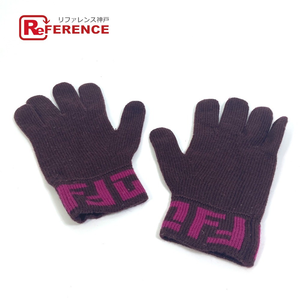 楽天市場】FENDI フェンディ ズッカ グローブ 手袋 ウール レディース