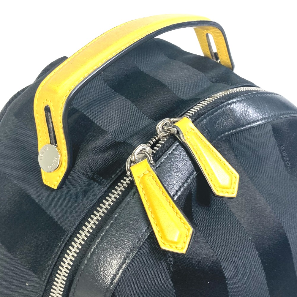 FENDI フェンディ 7VZ053 ペカン バイカラー レザー バックパック