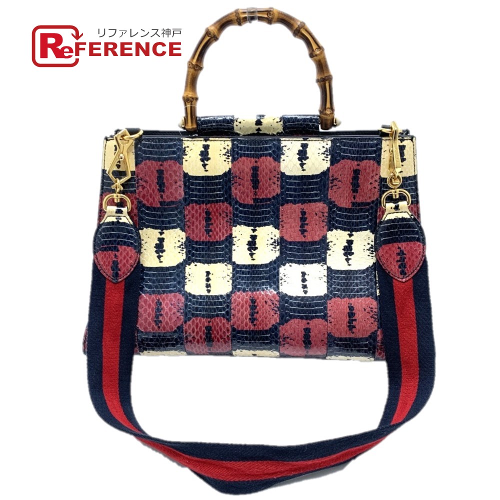 GUCCI グッチ 453764 ニムフェア カバン 2WAY ハンドバッグ パイソン レディース レッド 【中古】｜ブランドショップ　リファレンス