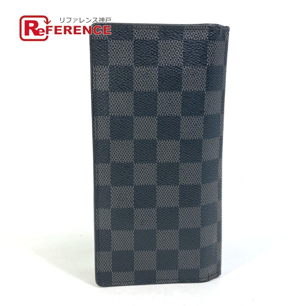 LOUIS VUITTON ルイヴィトン N62655　 ダミエグラフィット ポルトフォイユブラザ 旧型 2つ折り 長財布 ダミエグラフィットキャンバス メンズ ブラック 【中古】｜ブランドショップ　リファレンス 28,116円