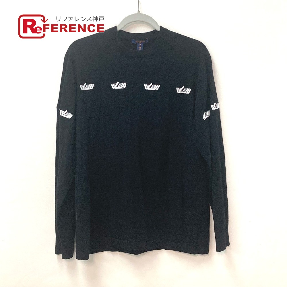 LOUIS VUITTON ルイヴィトン アパレル ロゴ ワッペン LV ヴィテス セーター 長袖トップス RW221 ニット ウール /ポリエステル レディース ブラック 【中古】