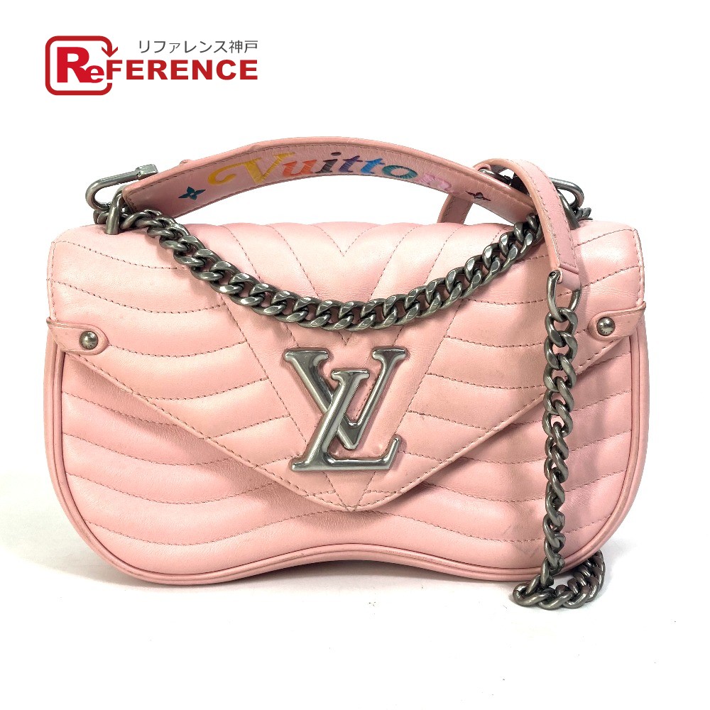 LOUIS VUITTON ルイヴィトン M51944 斜め掛け ニューウェーブ チェーンバッグ MM 2WAY ハンドバッグ ショルダーバッグ レザー レディース ピンク 【中古】|ブランドショップ リファレンス