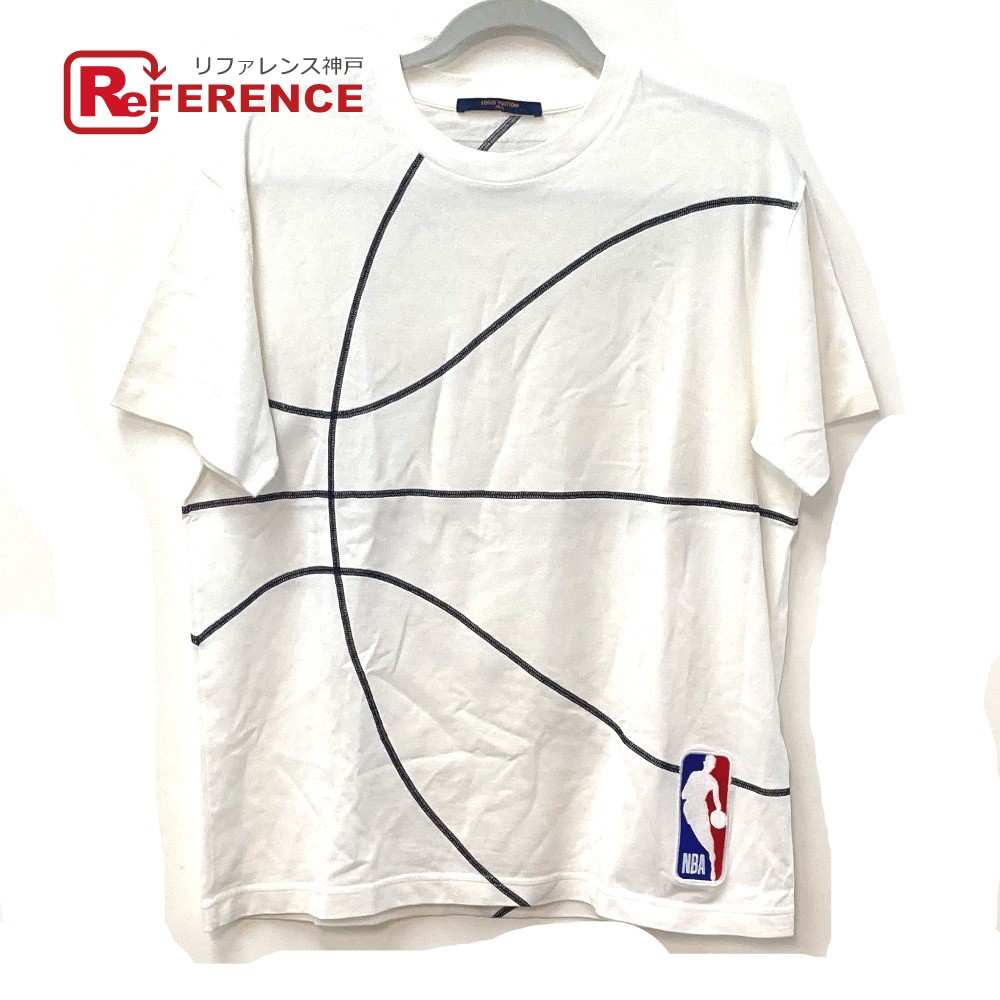 LOUIS VUITTON ルイヴィトン LV&times;NBA エンブロイダリーディテール トップス アパレル RM211M 半袖Ｔシャツ コットン メンズ ホワイト 【中古】｜ブランドショップ　リファレンス 30,173円