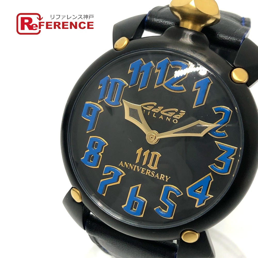 美品 GaGa MILANO ガガミラノ 目覚まし時計 黒 ブラック 時計 楽天市場】GaGa MILANO【ガガミラノ】6056.6 マヌアーレ クロノ