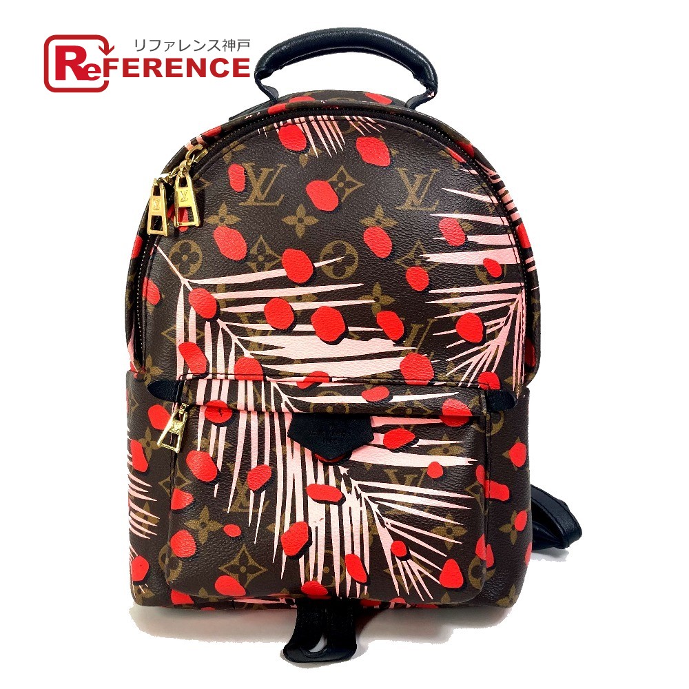 LOUIS VUITTON ルイヴィトン  M41981 モノグラム パームスプリングスPM  ジャングル一点 背嚢 モノグラム帆布  レディース 赤銅色×サクラ色×赤いこと 【中古】