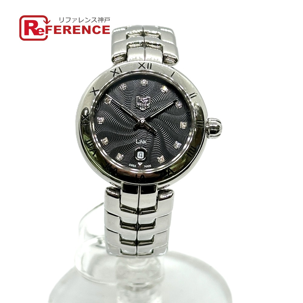 TAG HEUER タグホイヤー WAT1410.BA0954 リンク 11Pダイヤ クォーツ デイト 腕時計 SS レディース シルバー ブラック 【中古】 72,600円