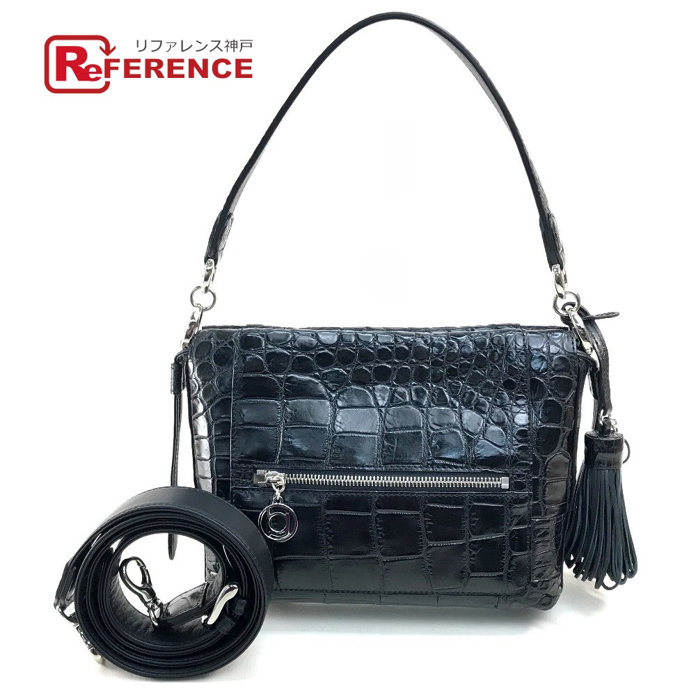BEAUGRAND ボーグラン クロコダイル グローブホルダー ブラック 未使用 BEAUGRAND / ボーグラン JRA マットクロコダイル 2WAY