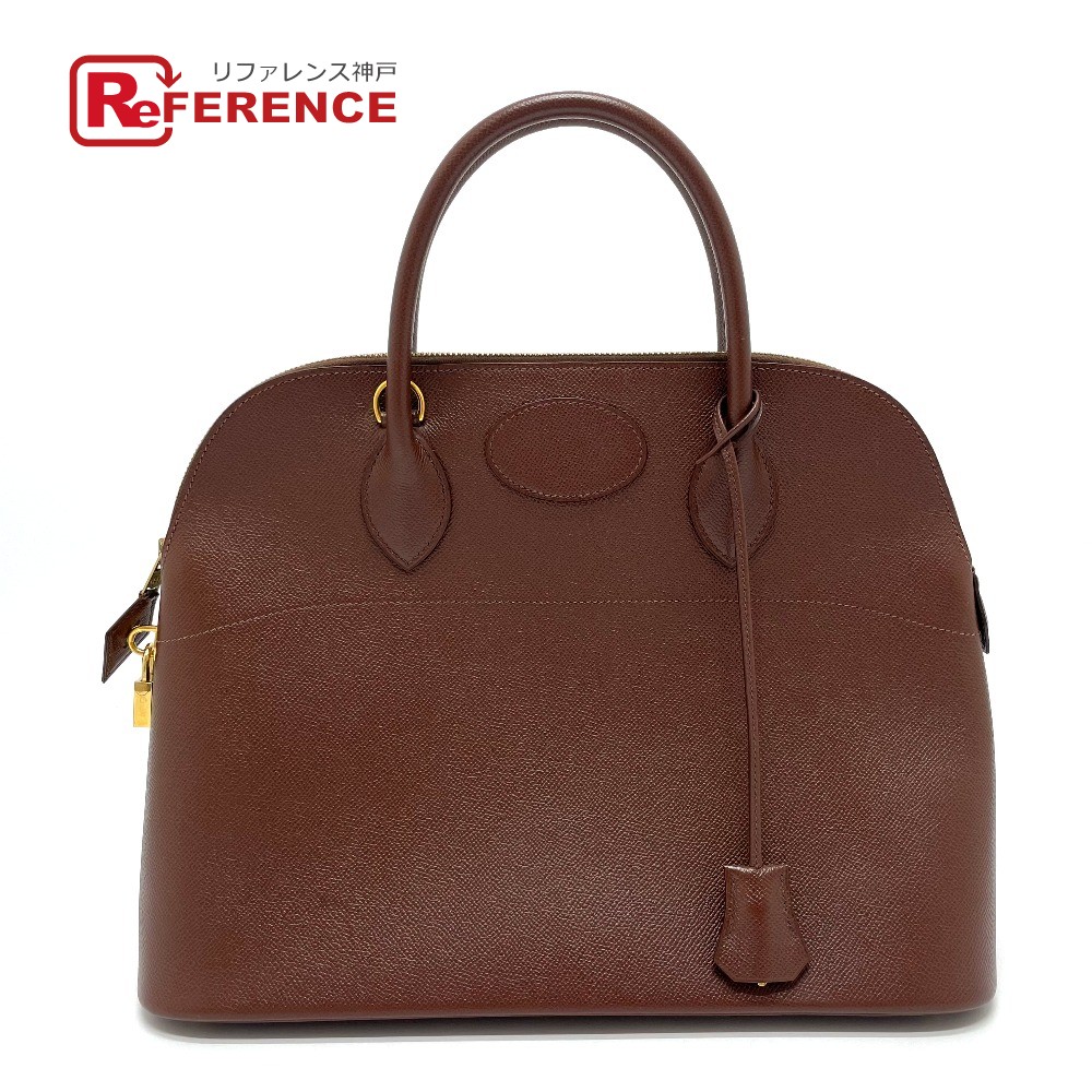 超美品 HERMES エルメス ボリード35 U キャメル系 ハンドバッグ 2WAY 