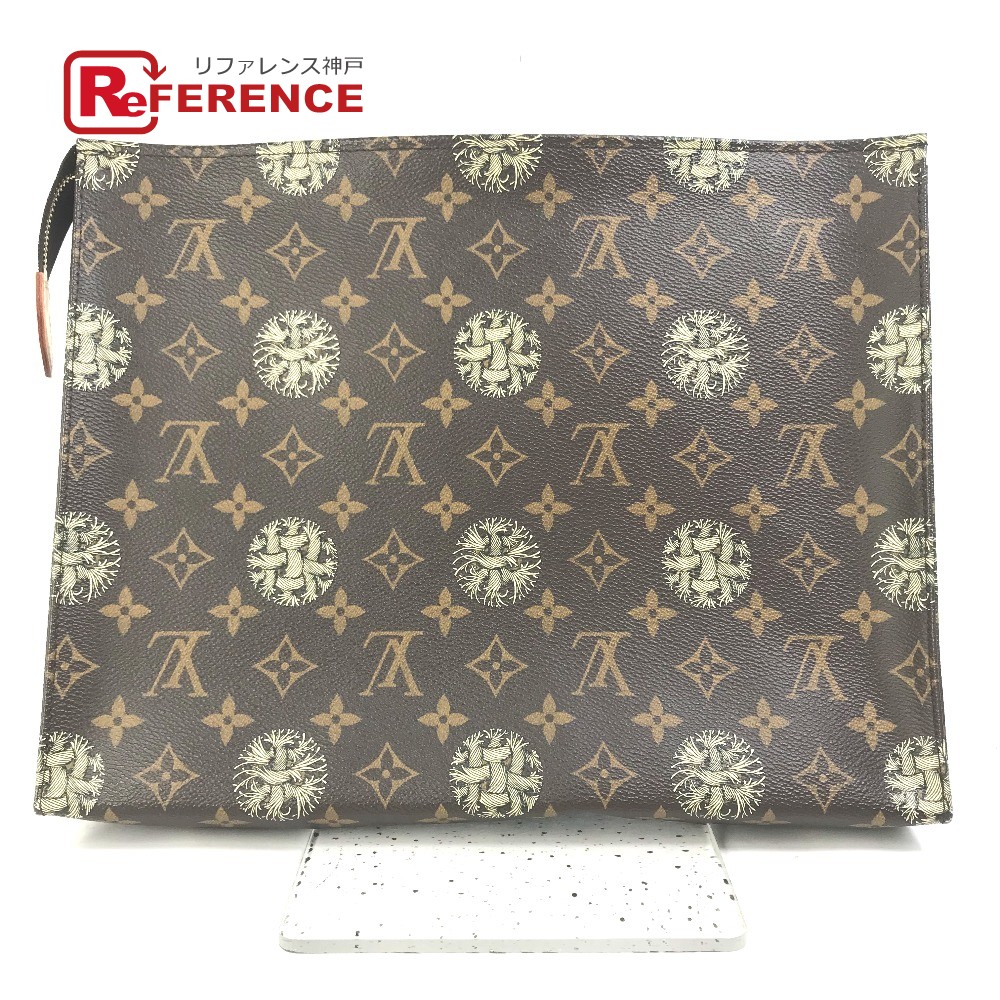 LOUIS VUITTON ルイヴィトン  M41513 モノグラム クリストファー ネメス 索条 ポシェット ヴォワヤージュ 袋 二番目御徒面子 クラッチペダル御徒面子 モノグラム帆布  メンズ 赤銅色 【中古】
