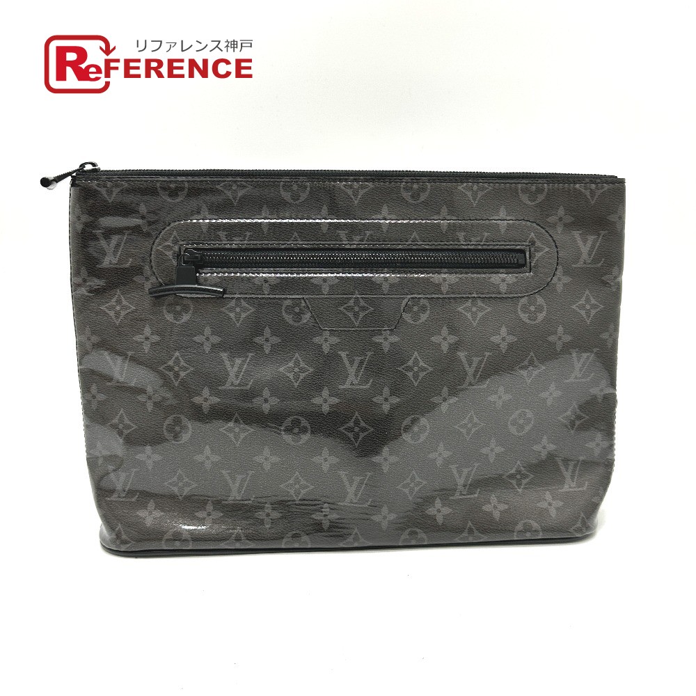 LOUIS VUITTON ルイヴィトン  M63373 モノグラムエクリプスグレーズ ポシェット・全ての存在 日本 日本の首都 新宿伊勢丹押さえる 合切袋 クラッチペダル御徒面子 ビニール  メンズ 黒いこと 未当て嵌める 【中古】