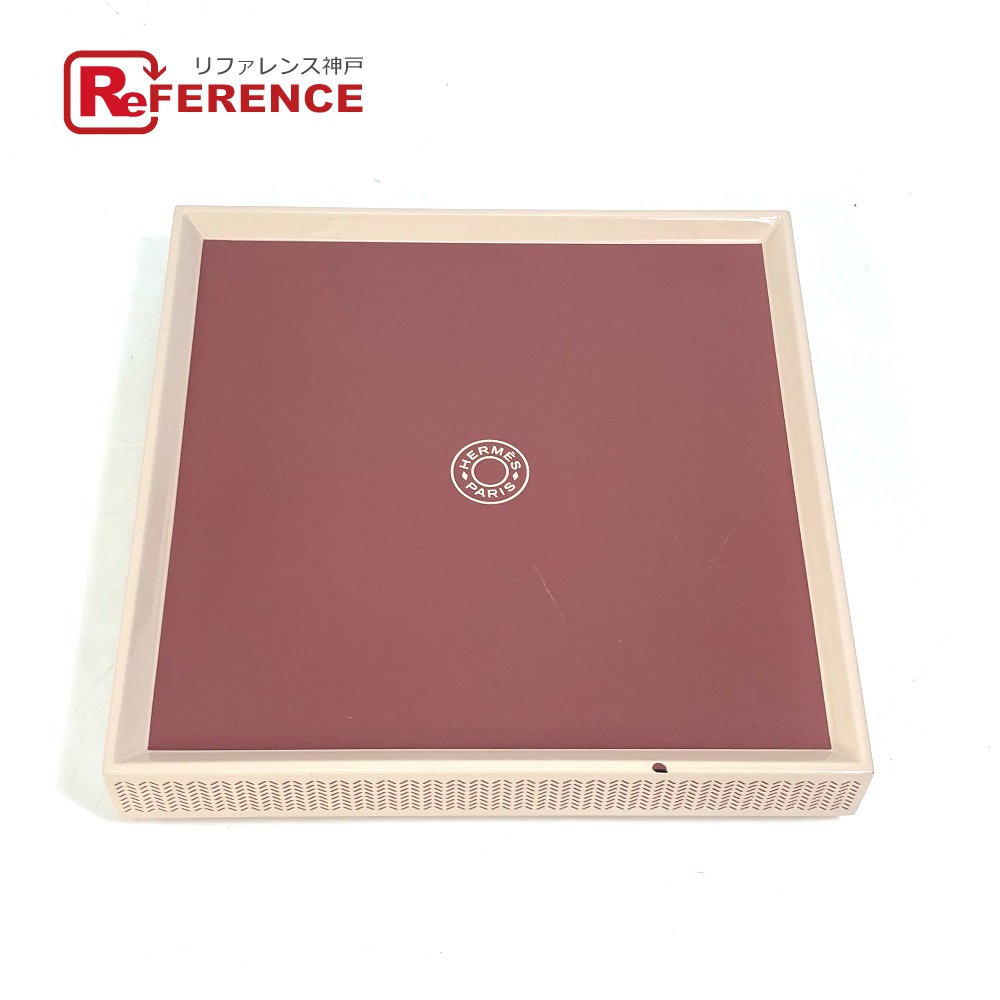Hermes ファセット ロゴ ラッカーウッド 時計&ジュエリーボックス  ダークブルー (203687